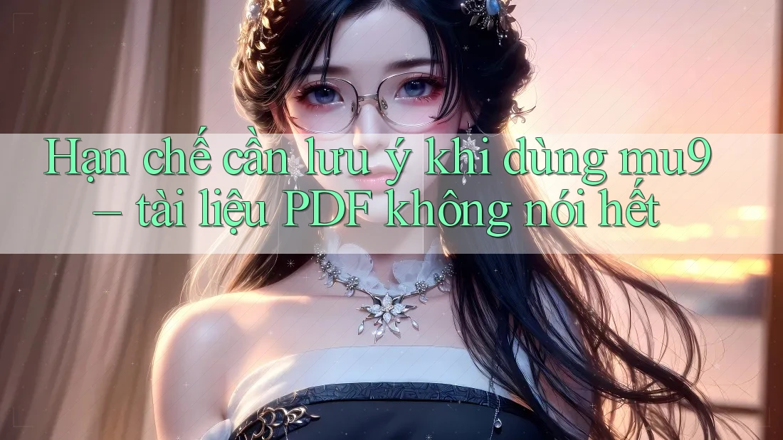 Hạn chế cần lưu ý khi dùng mu9 – tài liệu PDF không nói hết